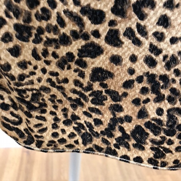 Rebecca Taylor Lynx Silk Blouse Womens 12 Cheetah Long Sleeve Career Teacher - Picture 5 of 16